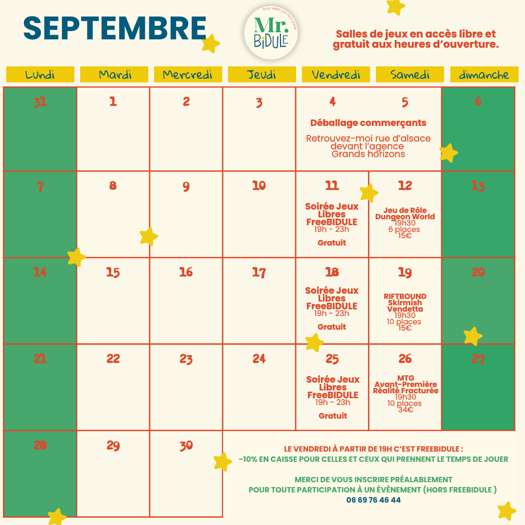 Agenda de Septembre 2026